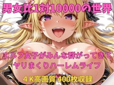 魅力の魔法に囚われる瞬間！男女比1対10000の世界 エルフ達とセックスし放題でちんぽが乾く暇もないヤリ放題ハーレムライフ！！Vol.1