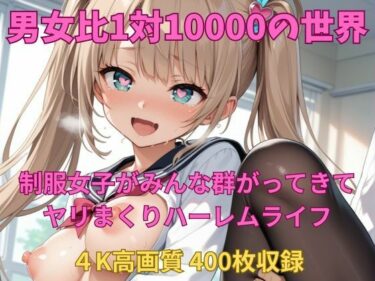 あなたの心を包み込む美しさの波動！男女比1対10000の世界 制服美女とセックスし放題でちんぽが乾く暇もないヤリ放題ハーレムライフ！！Vol.1