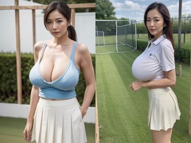 幻想を映し出す究極の映像！巨乳熟女とテニスウェア