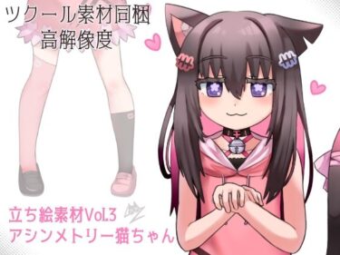 魅惑の世界へと誘う映像美！【高解像度】立ち絵素材Vol3 アシンメトリーねこみみちゃん