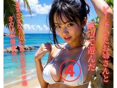 美しさが引き起こす心の変化！ビーチいたお姉さんと浜辺で遊んだ4