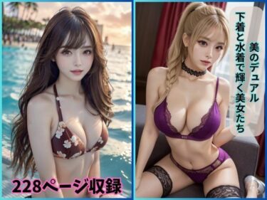 美の力があなたを包み込む瞬間！美のデュアル: 下着と水着で輝く美女たち