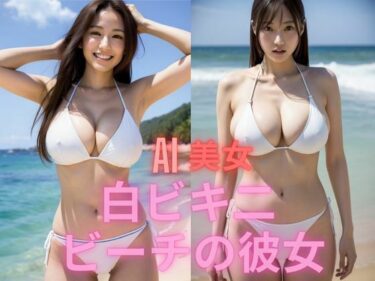 心を揺さぶる圧倒的美学！白ビキニ  ビーチの彼女