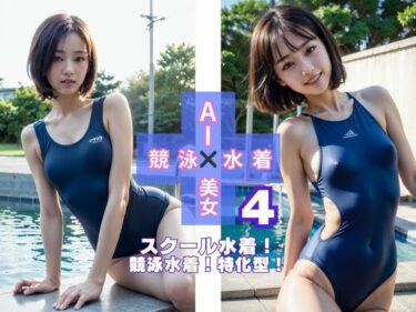 美しさが導く静かな心の深層！AI×美女×競泳×水着4