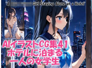 美しさが流れる特別な空間！AIイラストCG集41  ホテルに泊まる一人の女学生