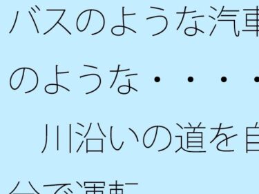 美の物語が新たに始まる！バスのような汽車のような・・・・  川沿いの道を自分で運転