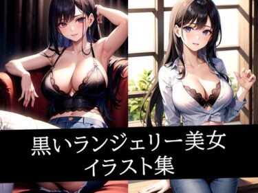 目を奪う映像の美学が広がる！黒いランジェリー美女イラスト集