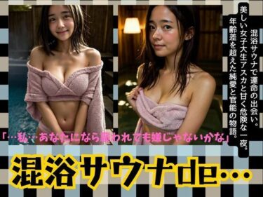 あなたを圧倒する美の瞬間！混浴サウナて？女子大生と一緒に..