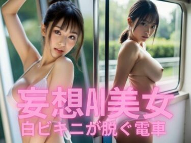 感動が生まれる極限の美学！妄想AI美女  白ビキニが脱ぐ電車