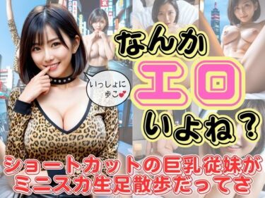 あなたの心を癒す美の瞬間！なんかエロいよね？ショートカットの巨乳従妹がミニスカ生脚散歩だってさ