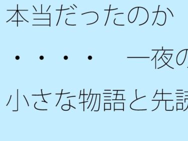 心の奥に刻まれる美の表現！【無料】本当だったのか・・・・  一夜の小さな物語と先読みできるか