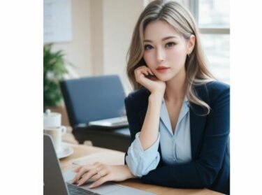 あなたを包み込む美しい感覚！オフィスで輝く女性たちのイラスト