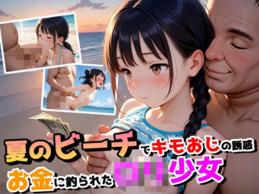 美の極みを表現した一作！夏のビーチでキモおじの誘惑〜お金に釣られたロリ少女達〜