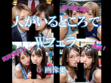 あなたの心を開く美しさの力！人がいるところでWフェラ
