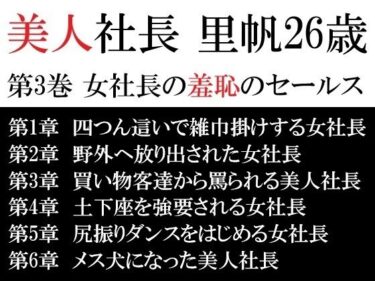 心の中に広がる無限の美しさ！美人社長 里帆26歳 第3巻 女社長の羞恥のセールス