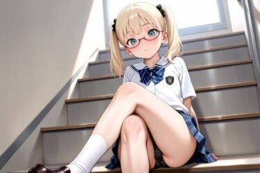 美しさが生み出す幻想的な風景！見せつけガールズ☆ツインテール階段編＋（プラス）