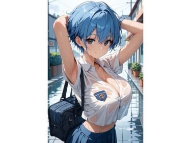 美しさが引き起こす幻想的な光の中で！青髪ちゃんとえっちなえちえち