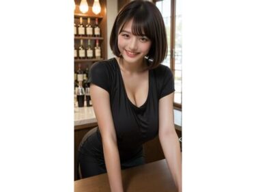 美しさが伝える無限の物語！Gカップりかちゃん後ろにお客さんがいるがたわわなお胸を見せてくる