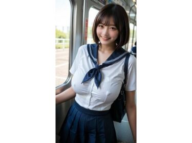 美しさが広がる心の中の無限の波動！Gカップりかちゃんまたしても登校中のバスで脱いでしまう