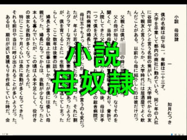 あなたの感覚を解き放つ美しい時間！小説  母奴●
